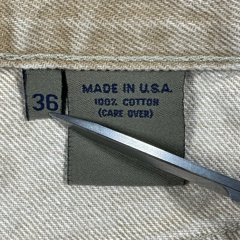 Calvin Klein Sport Jeans Mens 36(33x34) Tan VTG Union Made USA 100% Cotton Denim